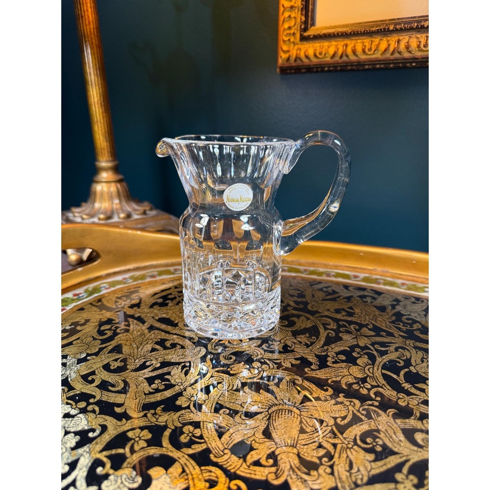 Vintage Neiman Marcus Lead Crystal‎ Creamer Pitcher